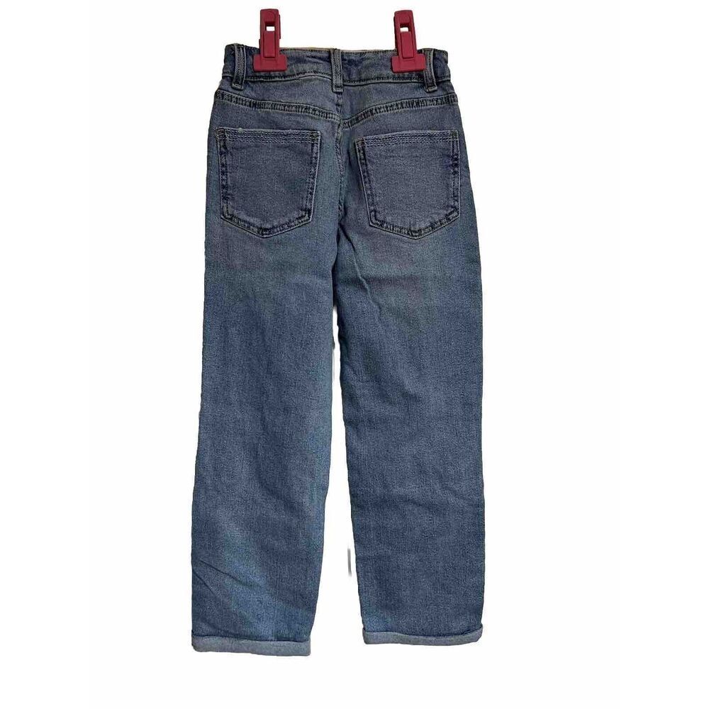 MAURICES Jeans Girls SZ 9 Long Evsies Blue Wash Mid-Rise Boyfriend Distressed - Picture 3 of 11